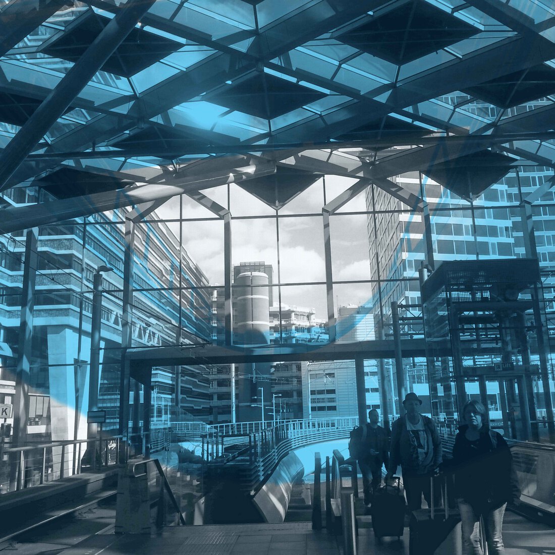 Stationshal Den Haag centraal 3 - digitale art-print