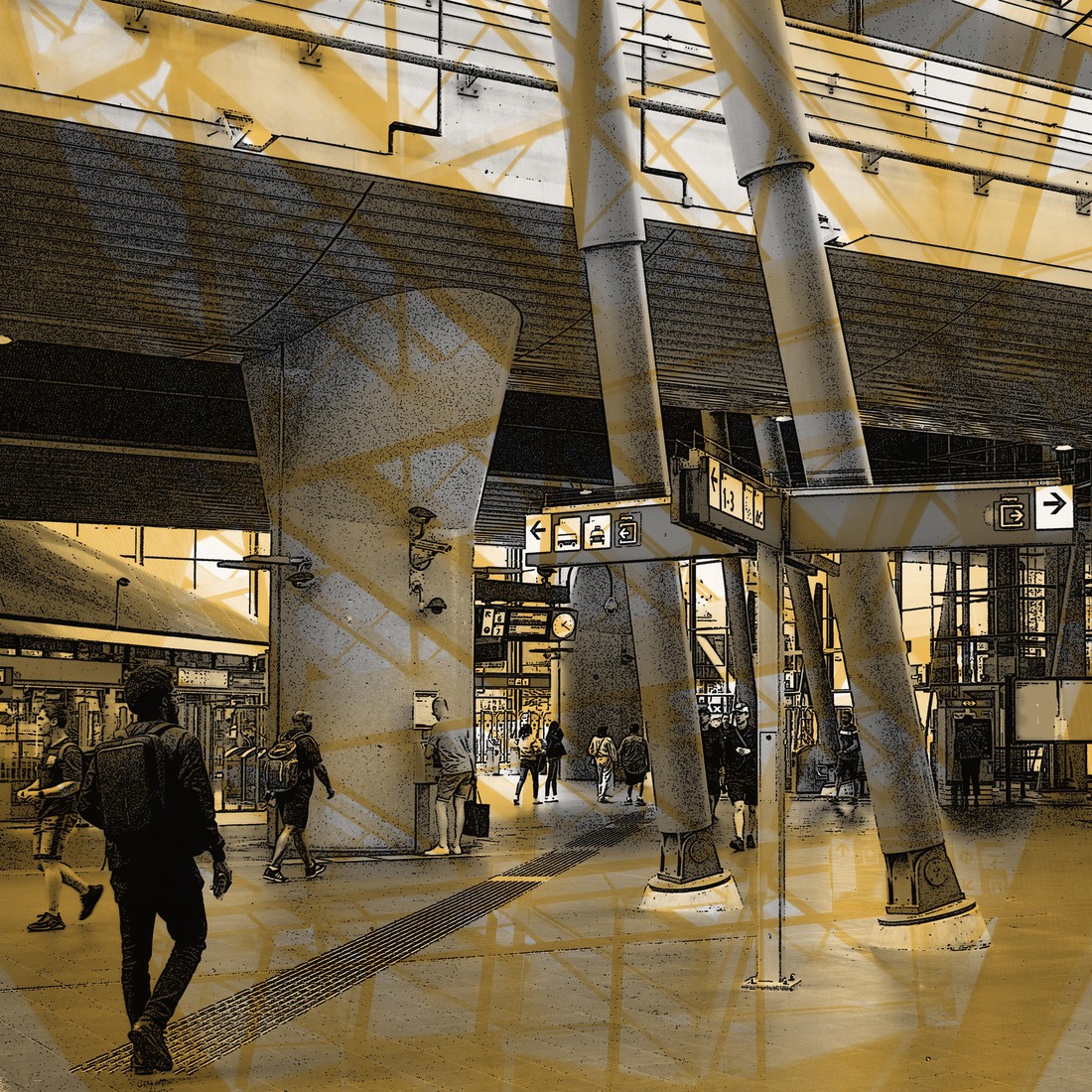 Bijlmer Arena 2 - digitale art print van Hilly van eerten