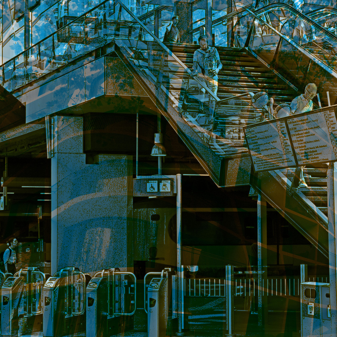 'Op station Den Haag Centraal 1.' -  digitale art-print 