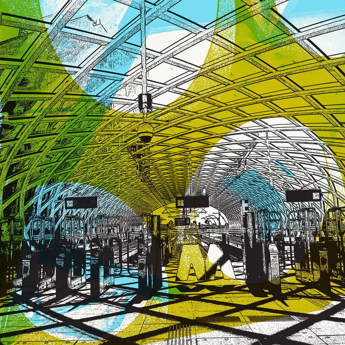 'Op station Den Haag Centraal 2.' -  digitale art-print 