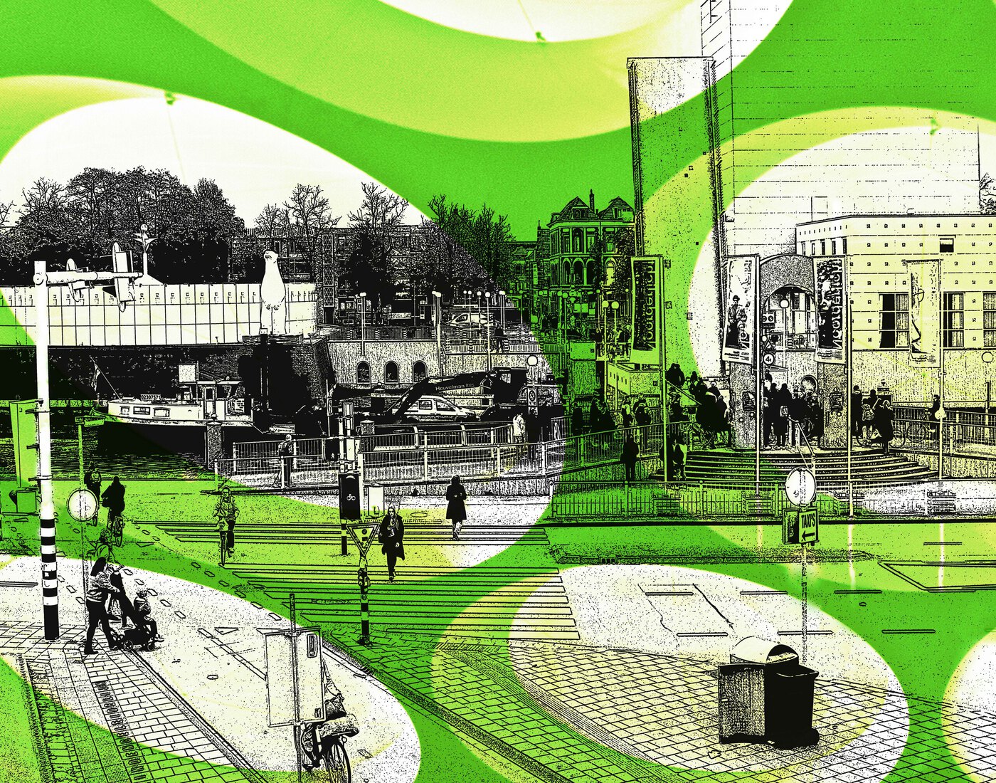 'Groninger Museum in the picture '- digitale collage print