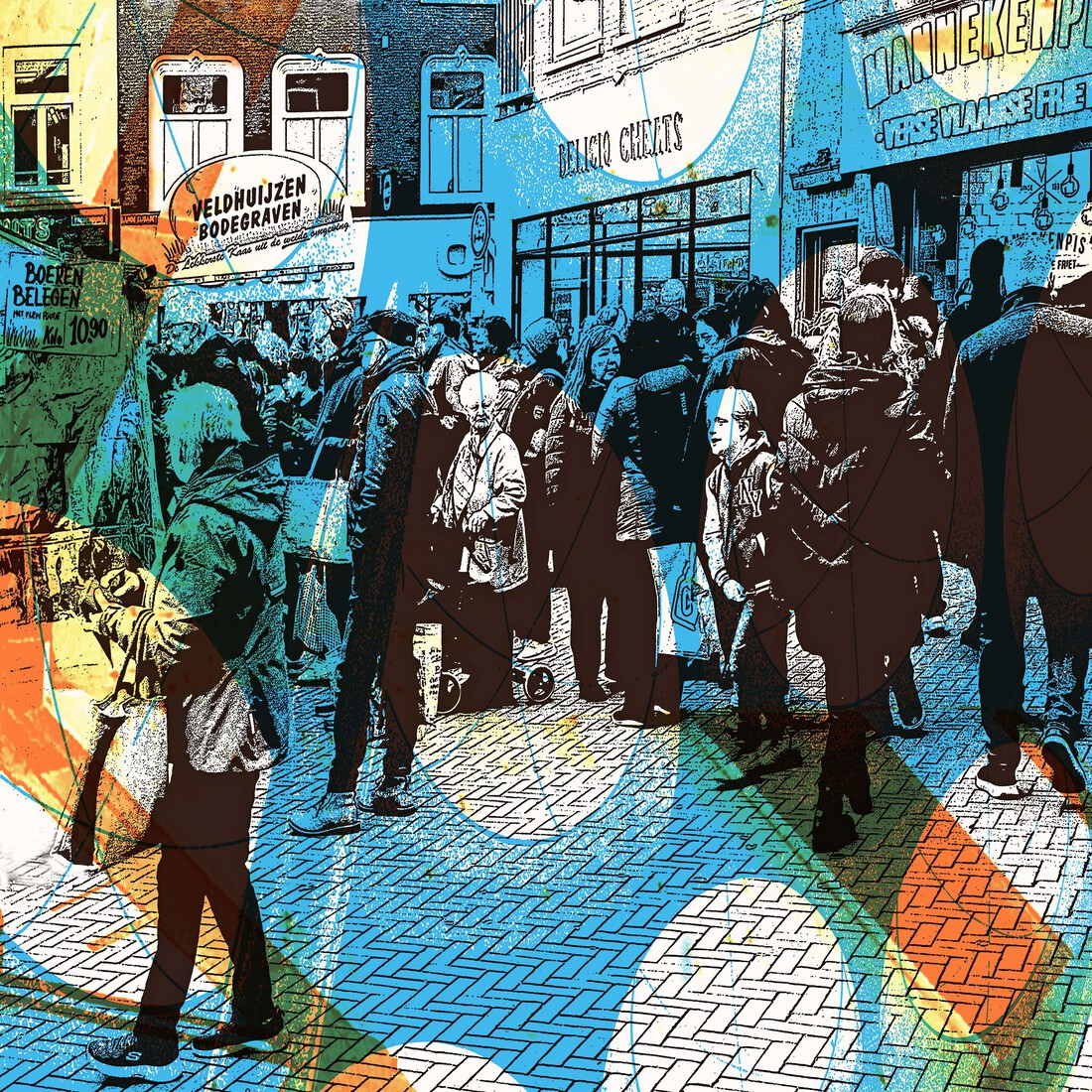 'Markt op Vredenburg'- digitale art-print