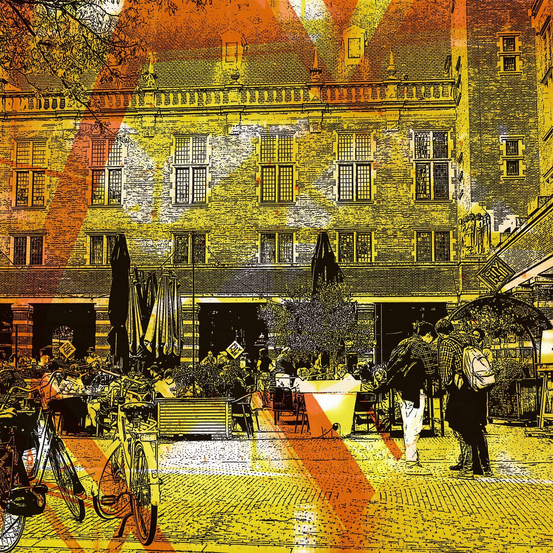 Vismarkt Stadhuis, Leiden. - digital art print