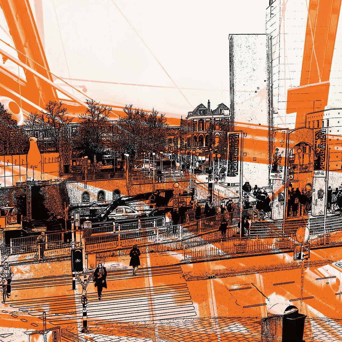 'Groninger Museum in the picture 2 '- digitale collage print