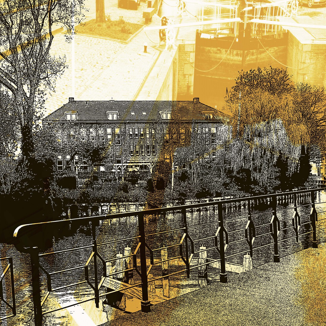 'Princess Juliana School Harlingen 1' – digital collage print