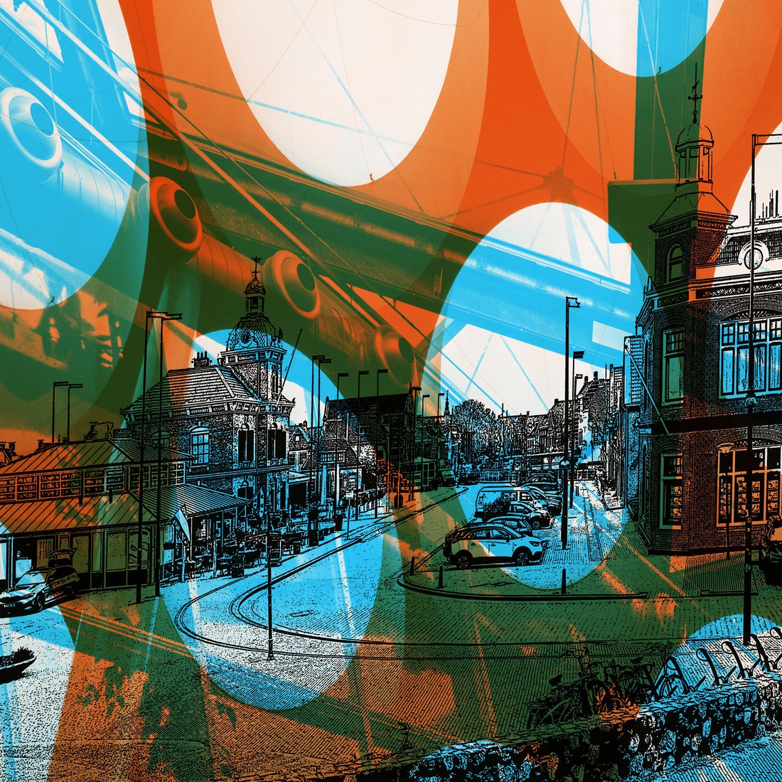 'Havenplein, Harlingen' – digital art print