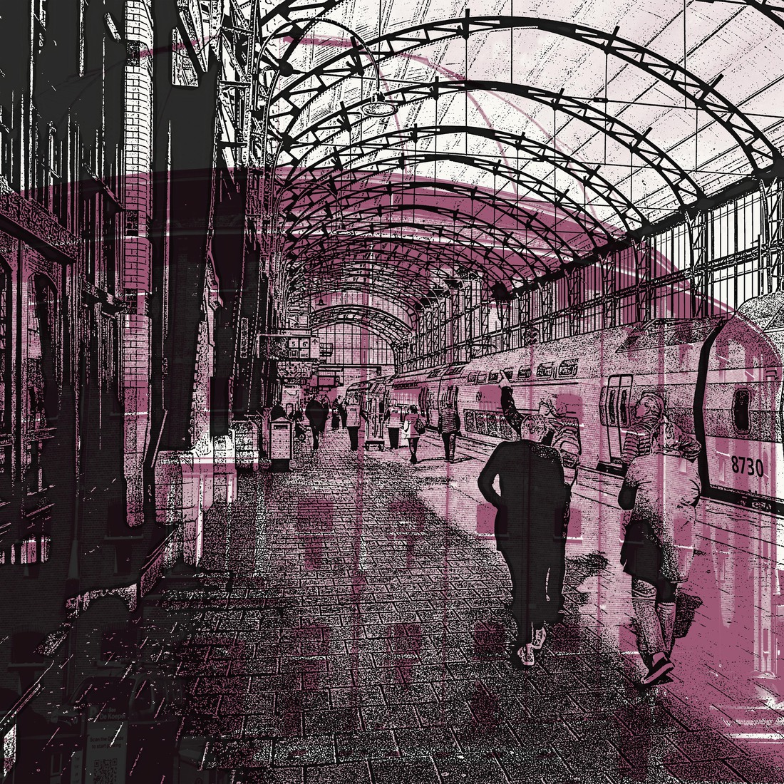 Station Haarlem - digitale art-print