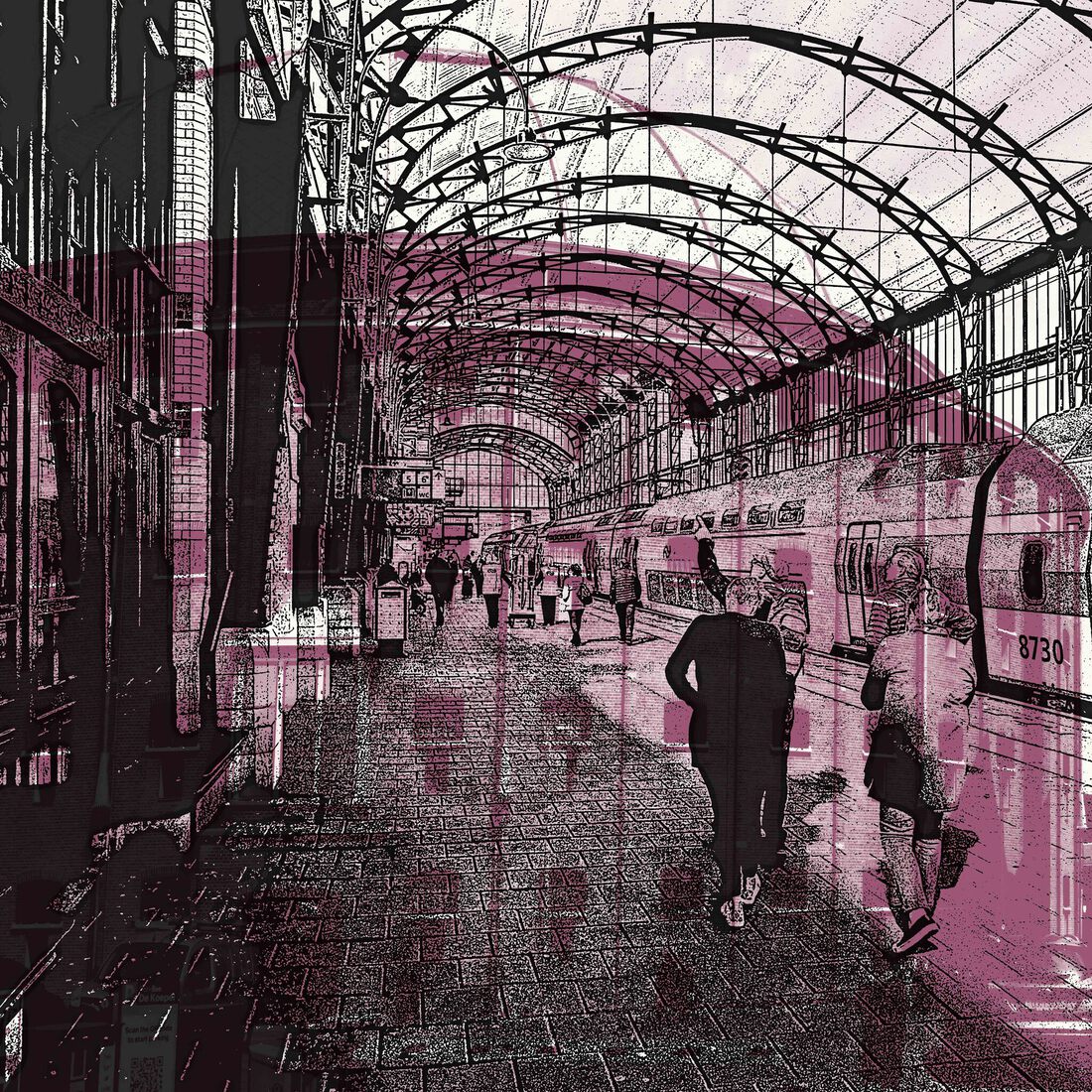 Station Haarlem - digitale art-print