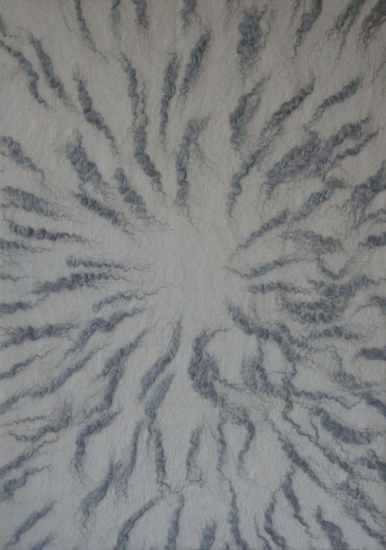 Paneel van Merinowol en grijs linnenvezel.