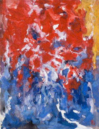 'Fiery sea' gouache nr G.647