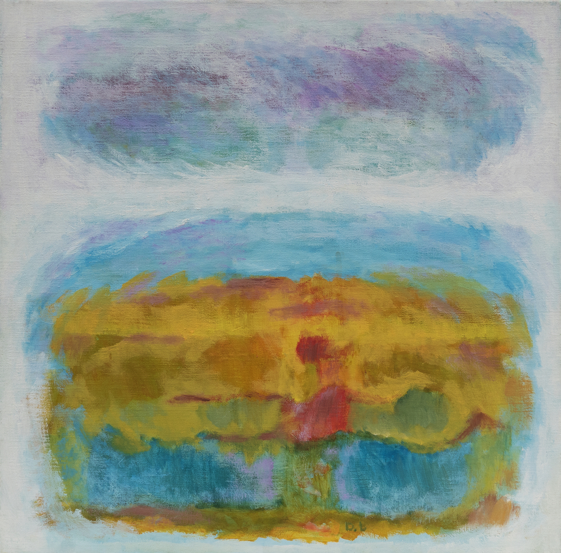 abstract olieverfschilderij z.t. 1985