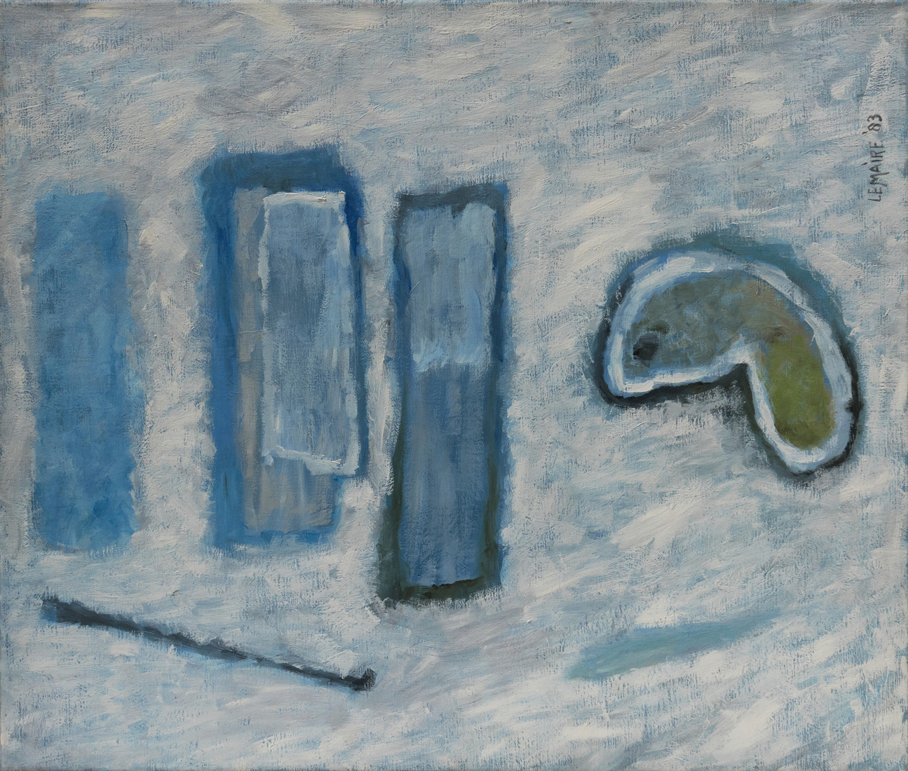 Organisme 4 - abstract olieverfschilderij van 1983