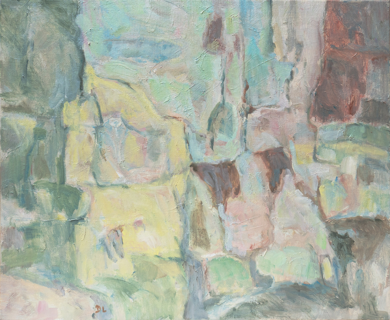 abstract olieverfschilderij z.t. nr. 370