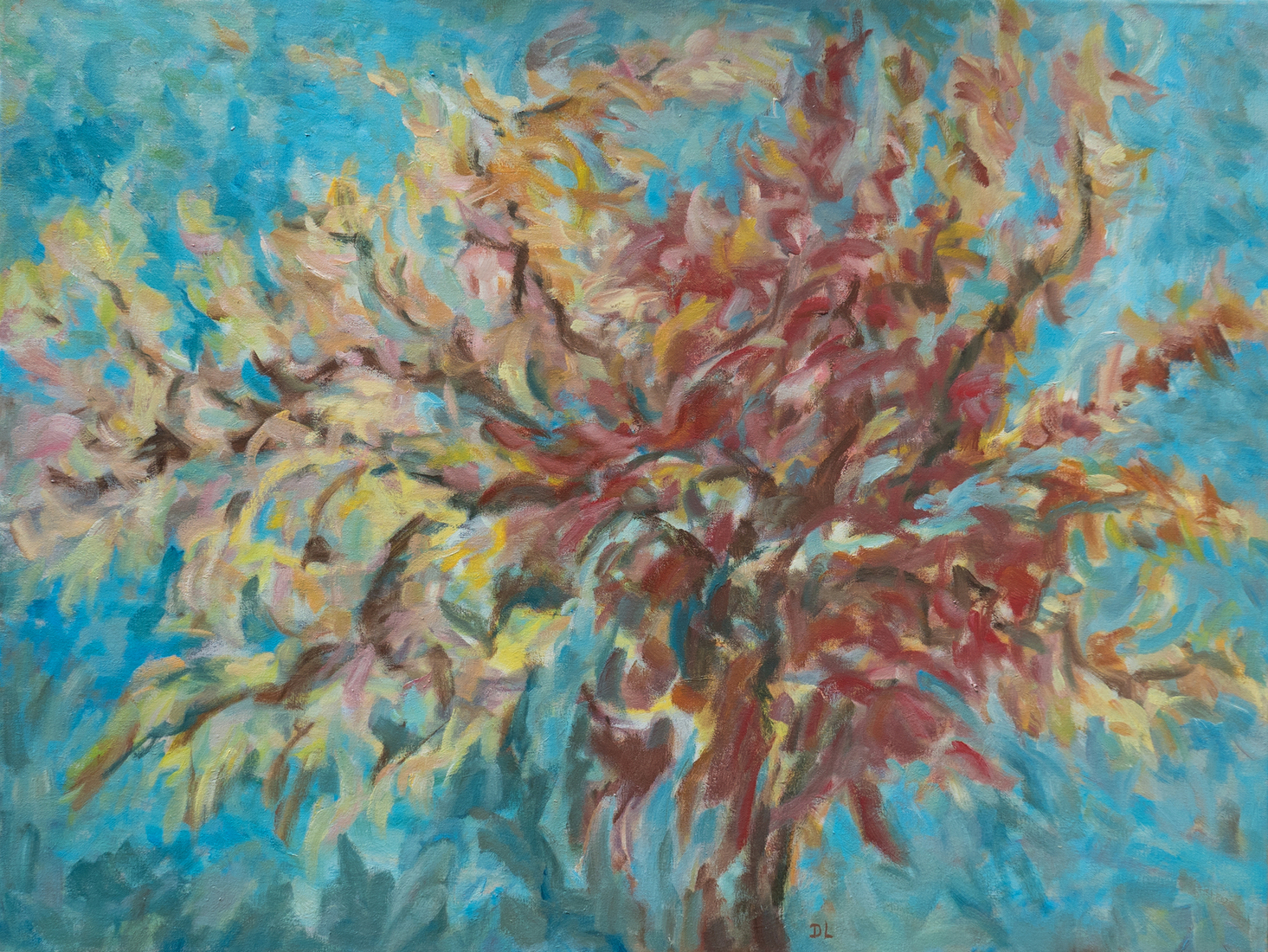 zonder titel 4.07 - abstract olieverfschilderij in 2000, van Daan Lemaire