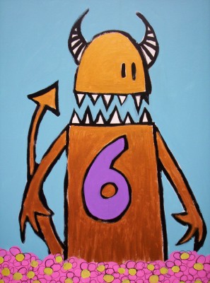 Monster in bloemenveld