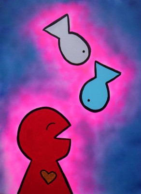 Mannetje en de vissen