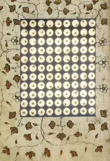 duizendblad in middeleeuwse margeversiering