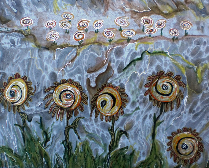 los girasoles tienen sed