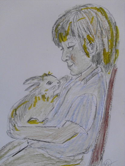 Jongen met konijntje