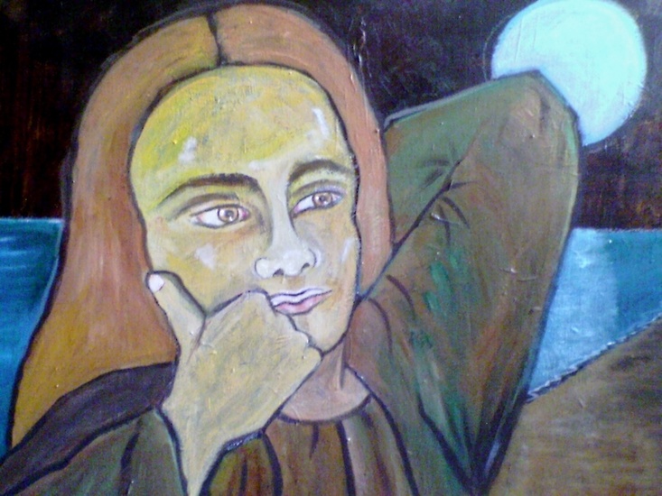 Op het donkere strand