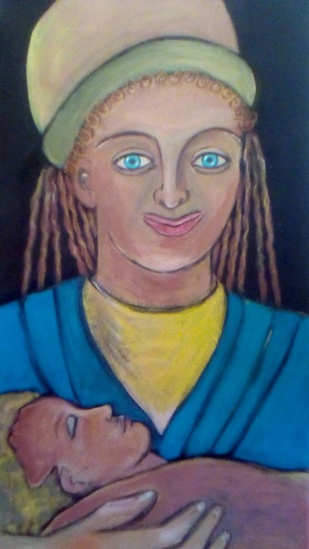 Jong meisje met kind