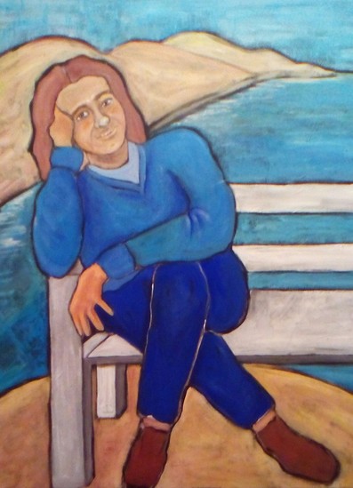 Amon op zijn witte bank