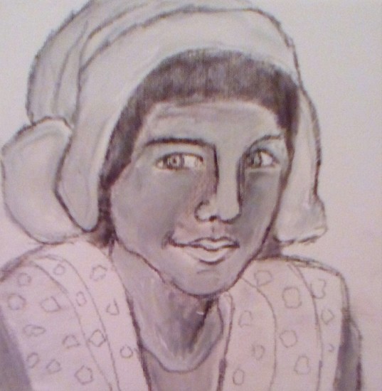 Jonge vrouw in Klederdracht