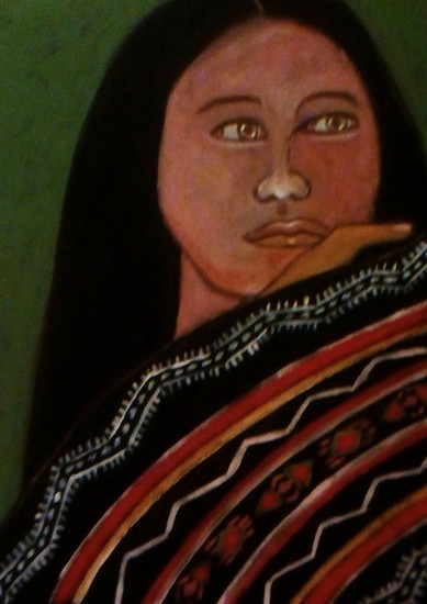 Indian girl with blanket