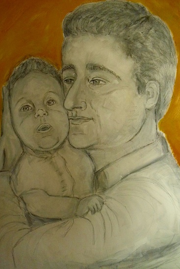 Mijn Vader en mijn zus in 1966