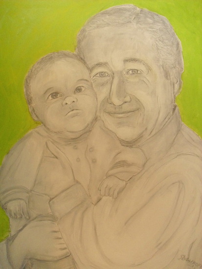 Grootvader met kleinkind