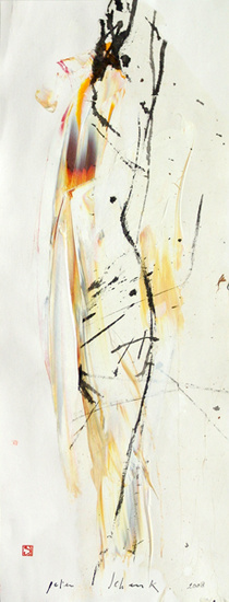 Staand naakt geabstraheerd