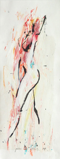 Lopend naakt in Rood