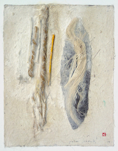 Compositie met geel riet