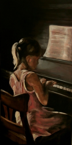 Meisje aan de piano ll