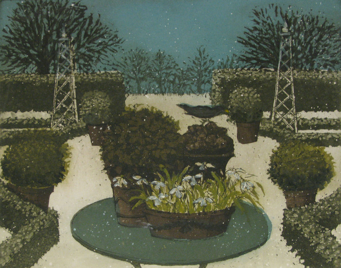 garden in wintertime