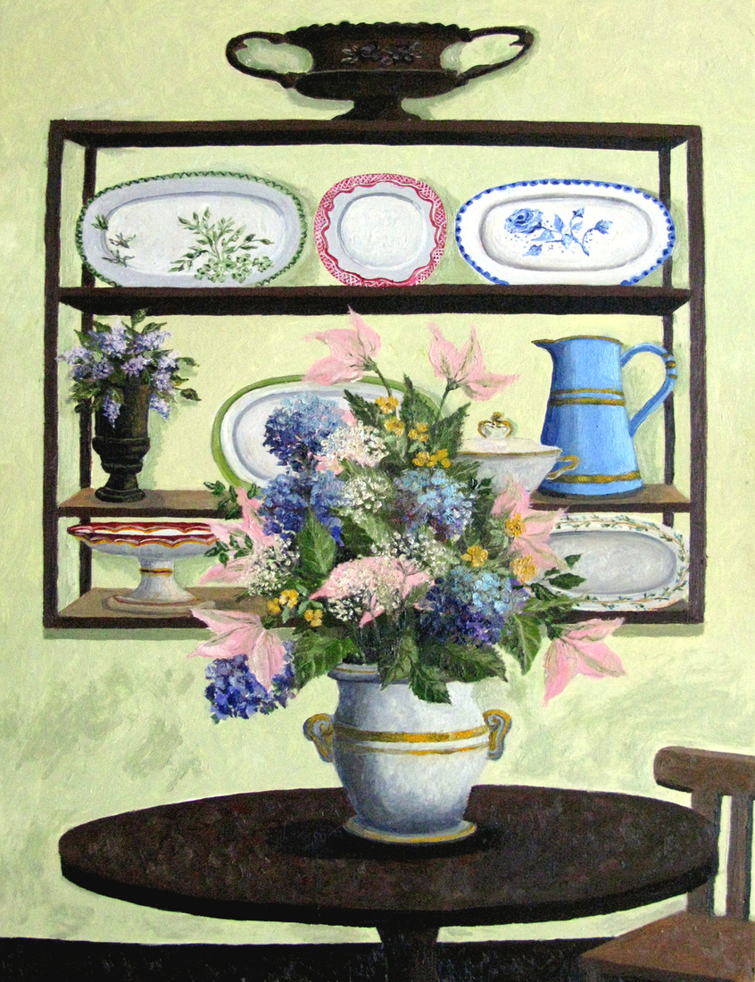 Interieur met bloemen