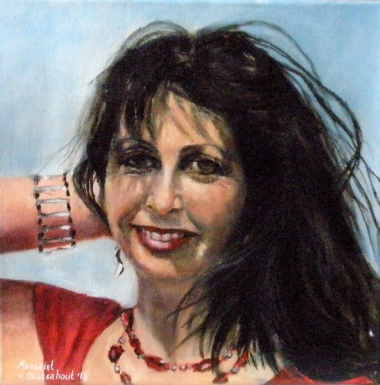 Aan het water in Almere, zelfportret