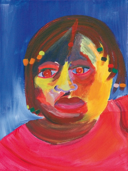 8) afrikaans kindje met kralen in het haar