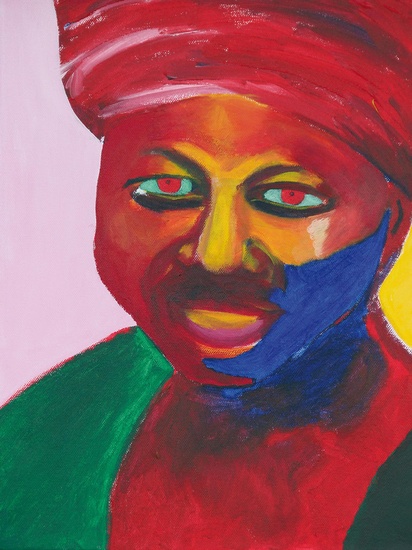 9) afrikaans portret met hoofddoek