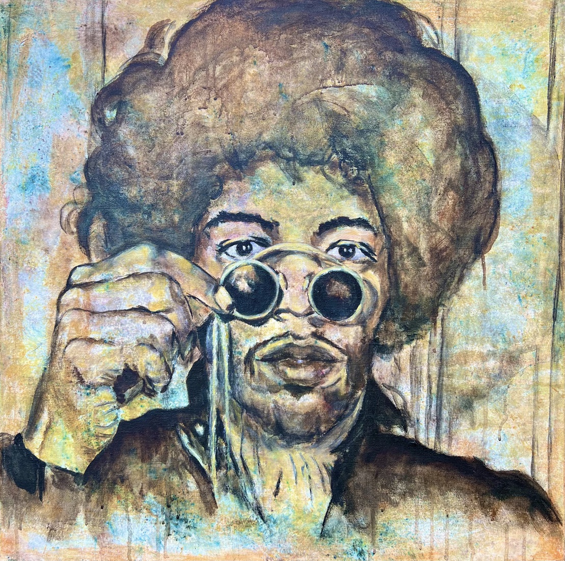 Jimi Hendrix with sunglasses