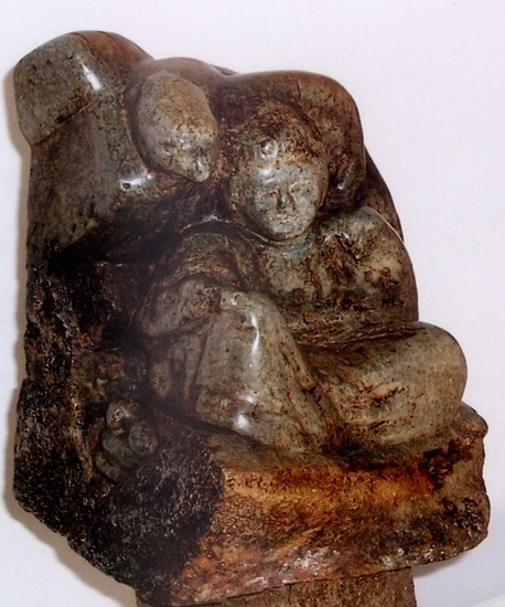 Hermit with eagle and snake