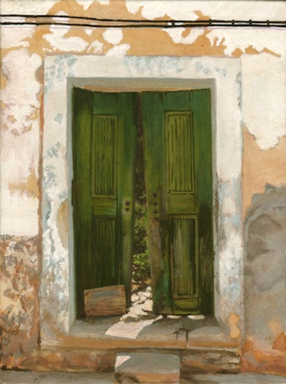 Oude groene deur #176