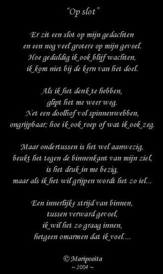 'Op slot'