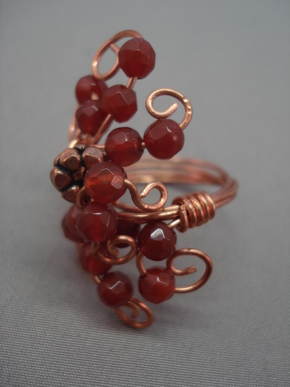 Ring koper en carneool