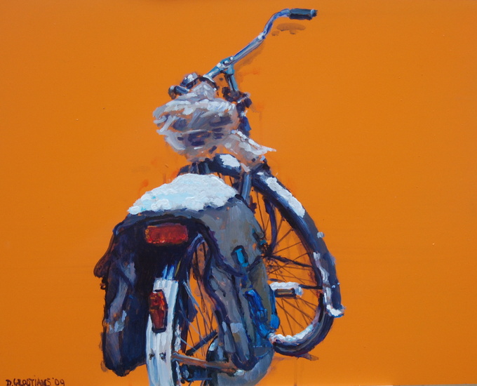 fiets met sneeuw 1