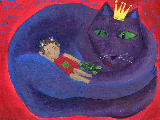 de jongen en zijn kat