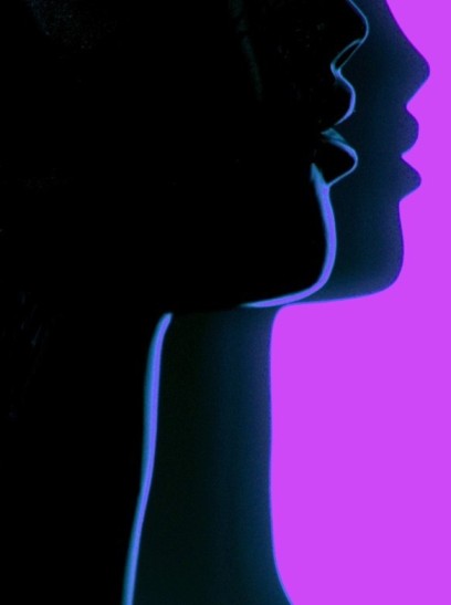 black, blue & purple