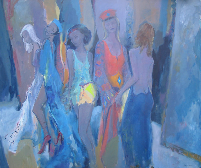 modeshow parijs voor de spiegel