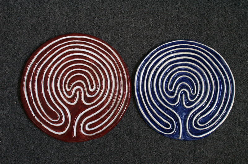 labyrinten in spiegelbeeld