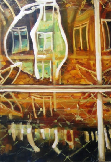 venster in weerspiegeling